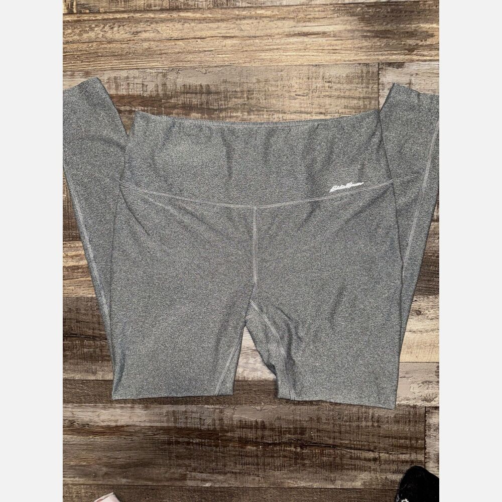 Eddie Bauer Heather Gray Polyester Ankle Leggings Women's Large